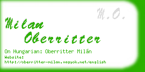 milan oberritter business card